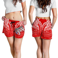Samoa Polynesian Women's Short - Independence Day Red Version Women Red - Polynesian Pride