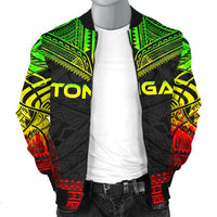 Tonga Polynesian Chief Men's Bomber Jacket - Reggae Version - Polynesian Pride