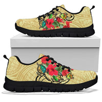 Hawaiian Marble Turtles Hibiscus Sneakers - Polynesian Pride