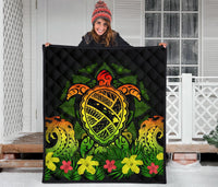 Hawaii Turtle Polynesian Reggae Premium Quilt - Kuly Style - Polynesian Pride