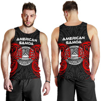 American Samoa Polynesian Men's Tank Top - American Samoan Spirit Red - Polynesian Pride