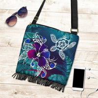 hawaiiCrossbody Boho Handbag - Hawaii Turtle Flowers And Palms Retro - Polynesian Pride