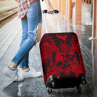 Tonga Polynesian Luggage Covers Map Red - Polynesian Pride