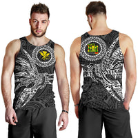 Hawaii Tank Top Polynesian Kanaka Map Hawaiian Men's Tank Top - White - TT Style White - Polynesian Pride