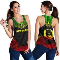Pohnpei Women's Racerback Tank - Polynesian Chief Reggae Version - Polynesian Pride