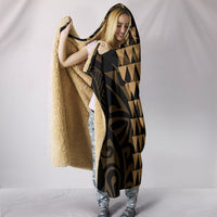 Hawaii Kakau Gold Polynesian Hooded Blanket - Polynesian Pride
