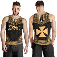 Wallis And Futuna Men's Tank Top - Polynesian Chief Gold Version - Polynesian Pride