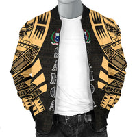 Samoa Men Bomber Jackets - Polynesian Tattoo Gold - Polynesian Pride