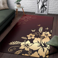 Golden Hibiscus Area Rug - Polynesian Pride