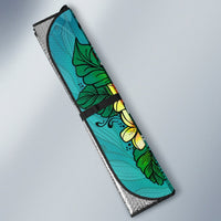 Pohnpei State Auto Sun Shade - Tropical Flowers Style - Polynesian Pride