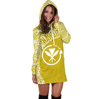 Hawaii Hoodie Dress - Hawaii Kanaka Maoli Map 11 TH90 - Polynesian Pride