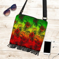Polynesian Boho Handbag - Reggae Hibiscus Patterns One Style One Size Red - Polynesian Pride
