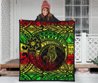 Seahorse Polynesian Premium Quilt - Polynesian Tattoo Reggae - Polynesian Pride