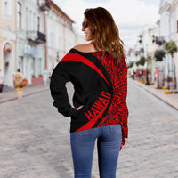 Kanaka Polynesian Women's Off Shoulder Sweater 02 - Polynesian Pride