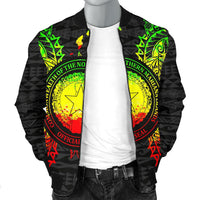 Northern Mariana Islands Polynesian Men's Bomber Jacket Map Reggae - Polynesian Pride