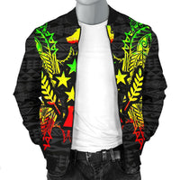 Kosrae Polynesian Men's Bomber Jacket Map Reggae - Polynesian Pride