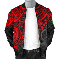 Vanuatu Polynesian Bomber Jacket (Men) - Red Turtle - Polynesian Pride