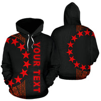 Cook Islands Polynesian Custom Hoodie Line Red Unisex Red - Polynesian Pride