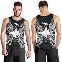 Papua New Guinea Polynesian Men Tank Top Map Black - Polynesian Pride