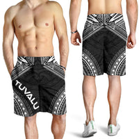 Tuvalu Men's Shorts - Polynesian Chief Black Version - Polynesian Pride