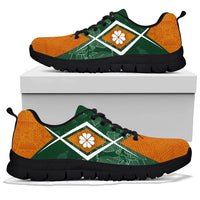 Marshall Islands Sneakers - Kwajalein Atoll Marshall Islands Flag with Polynesian Patterns - Polynesian Pride