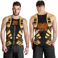 Papua New Guinea Men Tank Top - Polynesian Tattoo Gold - Polynesian Pride