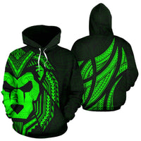 Sua Lions Pride Polynesian Warrior Hoodie Green Color Unisex Green - Polynesian Pride