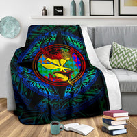 Polynesian Hawaii Premium Blanket - Colorful Turtle Shark - Polynesian Pride