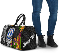 Northern Mariana Islands Travel Bag - Custom Personalised Seal Spiral Polynesian Patterns - Polynesian Pride