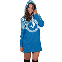 Yap Women Hoodie Dress - Yap Coat Of Arms Polynesian Flag Color - Polynesian Pride