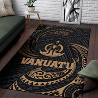 Vanuatu Polynesian Area Rug - Gold Tribal Wave - Polynesian Pride