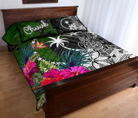 Chuuk Quilt Bed Set - Turtle Plumeria Banana Leaf - Polynesian Pride