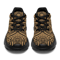 Polynesian Symmetry Gold Chunky Sneakers - Polynesian Pride