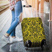 Polynesian Kakau Turtle Yellow Luggage Covers - Polynesian Pride