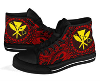 Hawaii Kanaka Map Polynesian High Top Shoes - TT Style - Polynesian Pride