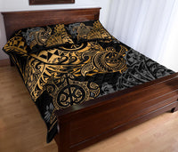 Hawaii Polynesian Quilt Bed Set - Gold Kanaka Maoli Turtle - Polynesian Pride