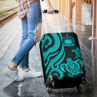 Samoa Polynesian Luggage Covers - Turquoise Tentacle Turtle - Polynesian Pride
