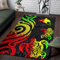 Papua New Guinea Area Rug - Reggae Tentacle Turtle - Polynesian Pride
