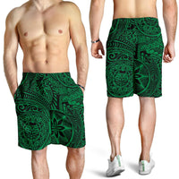 Polynesian Hawaiian Style Tribal Tattoo Green Men's Short - Polynesian Pride