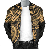 Polynesian Bomber Jacket (Men) - Polynesian Golden Turtle - Polynesian Pride