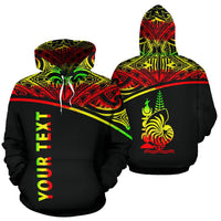 New Caledonia Polynesian All Over Custom Hoodie Reggae Curve Version Unisex Reggae - Polynesian Pride