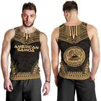 American Samoa Men's Tank Top - Polynesian Chief Gold Version - Polynesian Pride