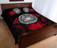 American Samoa Polynesian Quilt Bed Set Hibiscus Red - Polynesian Pride