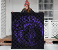 Polynesian Quilt - Polynesian Purple Seahorse Tattoo - Polynesian Pride