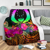 Pohnpei Premium Blanket - Summer Hibiscus - Polynesian Pride
