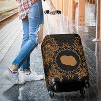 Cook Islands Polynesian Luggage Covers Map Gold - Polynesian Pride