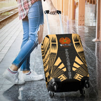 Papua New Guinea Luggage Cover - Polynesian Tattoo Gold - Polynesian Pride