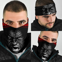 New Zealand Rugby Bandana Maori Haka Face - Polynesian Pride