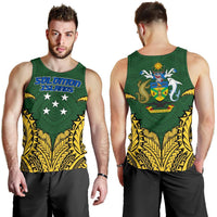 Solomon Islands Premium Tank Top A7 Green and Yellow - Polynesian Pride