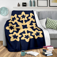 Hawaiian Premium Blanket Royal Pattern - Indigo - A1 Style - Polynesian Pride